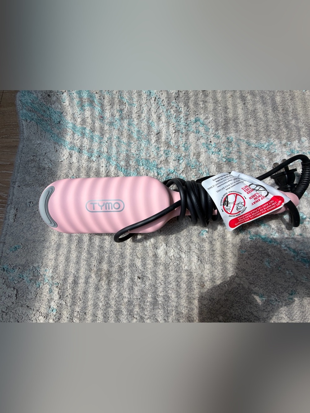 Pink Hair Straightening Brush - Portable Styling Tool